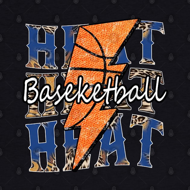 Graphic Basketball Heat Proud Name Vintage by Irwin Bradtke